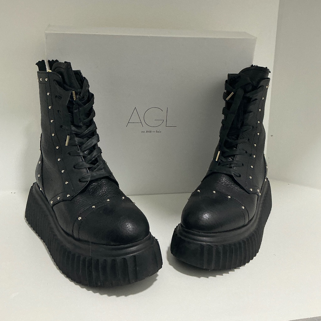 Agl Combat Platform Boots Black